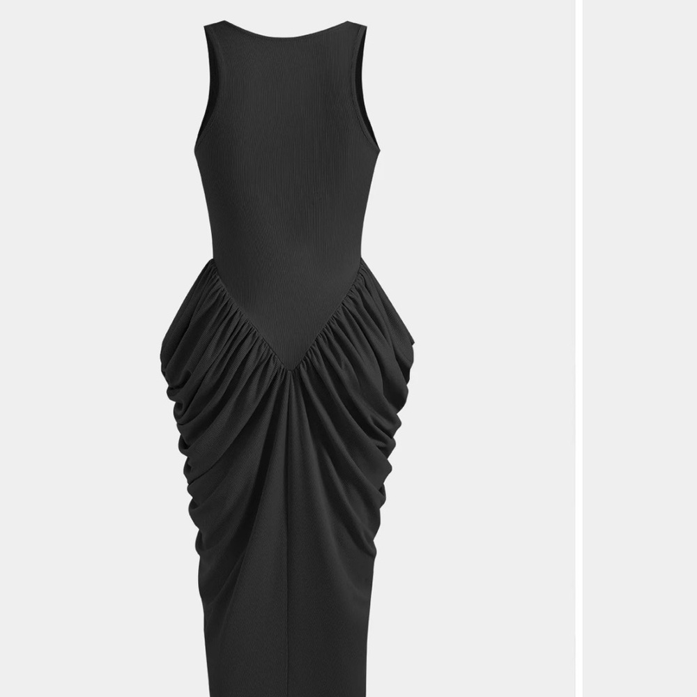 Elegant Black Backless Evening Dress